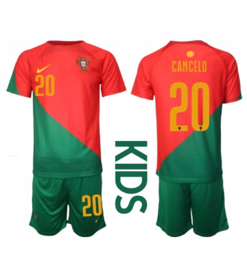 Portugal Joao Cancelo #20 Hemmakläder Barn VM 2022 Kortärmad (+ Korta byxor)